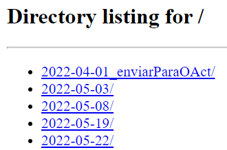 Directory Listing pelo HTTP server
